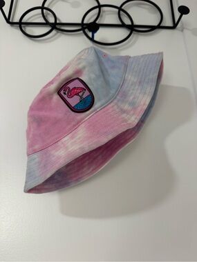 Tie-Dye Flamingo Bucket Hat - Pink & Blue sportsman